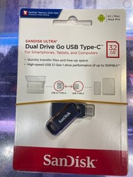 SanDisk Ultra Go USB Type-C 32gb 雙用隨身碟|DDC3|