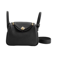 【二手】愛馬仕 HERMES 迷你 Lindy Taurillon Clemence 黑色肩背包