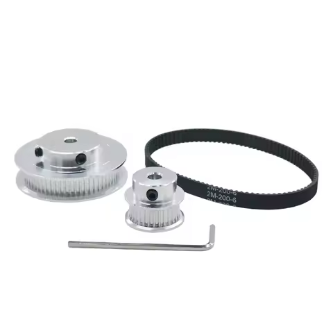 2GT 2M 30 60Teeth GT2 30T 60T 2:1 Timing Pulley Belt Kit Bore 5~12mm Belt Width 6mm Tensioning Wheel
