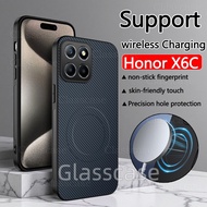 Honor X6C 2025 Casing For Honor X6C X6B HonorX6C X6 C HonorX6B X6 B Carbon Fiber Pattern Magnetic Su