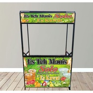 Ice tea sales booth stickers MANIS and ice cubes