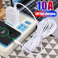 5M Extra Long 10A USB-C Fast Charging Data Cable 2-In-1 High-speed Charge & Data Transfer Cord for A