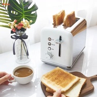 เครื่องปิ้งขนมปังเครื่องทำขนมปังไฟฟ้า750W สำหรับใช้ในบ้าน2ชิ้นเครื่องปิ้งขนมปังอาหารเช้าอัตโนมัติรวดเร็วเครื่องอบรถยนต์ขนาดเล็ก