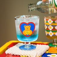 🍋300ml Cute cocktail glass cup | Goblet glass cup for wine/whiskey | Thick juice glass cup | Coffee 