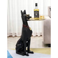 Internet Celebrity Doberman Dog Figurine Living Room Tray Large Floor-standing Living Room TV Cabine