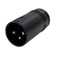 20Pcs New High-Quality Black Shell Gold Pin Professional 3 Pin Right Angle XLR Male and Female Plug