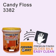 3382 candy floss ( 5L ) FEDERAL PAINT ( ROYAL GLO EASY CLEAN ) PREMIUM INTERIOR SILK FINISH EASY WAS