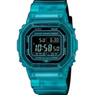 [𝐏𝐎𝐖𝐄𝐑𝐌𝐀𝐓𝐈𝐂]Casio G-Shock Digital Watch with Bluetooth Blue Translucent Resin Band for Men
