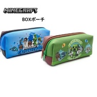 日本 MINECRAFT 我的世界 淺藍色綠色皮革 雙層 筆袋