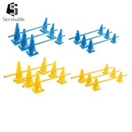 [Serenable] Dog Agility Hurdle Cone Set Height Adjustable Speed Training Equipment for Running Obsta