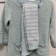 Uniqlo 毛毛睡衣套裝 厚睡衣 藍色睡衣一套