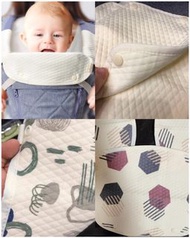 精選bebear 三片式純棉咬咬巾/口水巾🎉✔鈕扣設計 方便拆洗✔雙重棉布 吸水力強 唔起毛頭✔任何揹帶，bb車也適用🈹🈹優惠價🈹🈹‼️💥🔻$69/1套3件裝‼️‼️💥🔻$120/2套6件裝‼️🔖3款