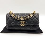 Chanel 香奈兒22k黑金woc手機包