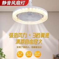 （特價 最後一個）新款水晶風扇燈風扇吊燈💯一體智能遙控家用餐廳E27螺口led照明燈直徑26 #3月傢俬家電祭