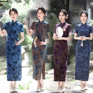 4 Colors Women Wedding Cheongsam Dress Qipao Chinese Traditional Long Evening Dresses Plus Size Dres
