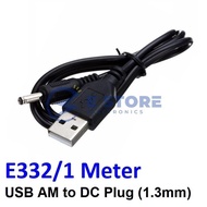 1 Meter USB AM to DC Plug (1.3mm) Cable - E332/1M