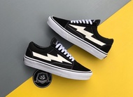 SEPATU VANS MOTIF PETIR REVENGE X STORM OLD SKOOL ERA SK-8 HITAM LOGO