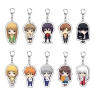 Fruits Basket Anime Mica Keychain Lovely Bag Charm Hanging Face Key Chain Friend mica keychain