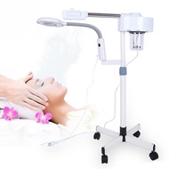 Portable 2-in-1 facial steamer with adjustable and easy to operate face steamer LED amplification floor lamp