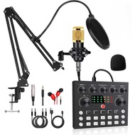 V8S Mobile Phone Sound Card English Podcast Equipment Set bm8 Microphone Singing Mobile Phone F998 S