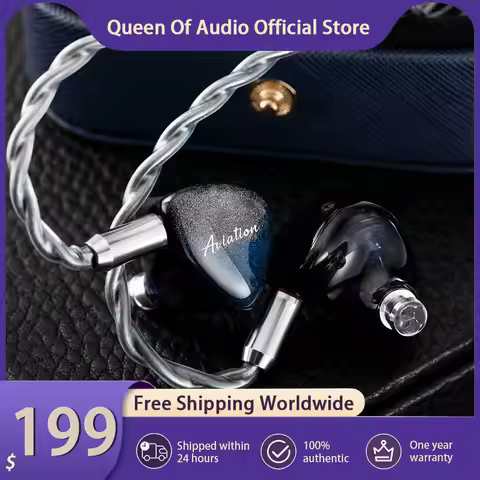 QoA Aviation In Ear Earphone 3 Knowles BA+1 DD Hybrid Headphone IEMs Driver Monitor 0.78mm 2pin Earb