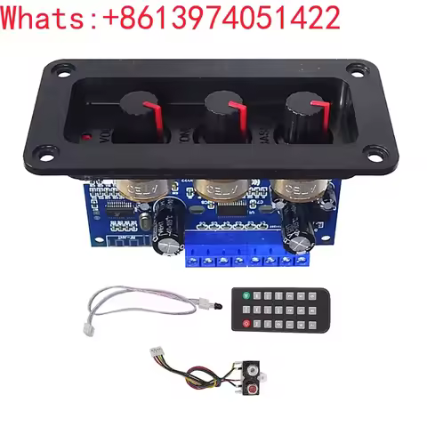 BT5.0 2.1 channel digital amplifier board + auxiliary cable + remote control 2X25W + 50w subwoofer c