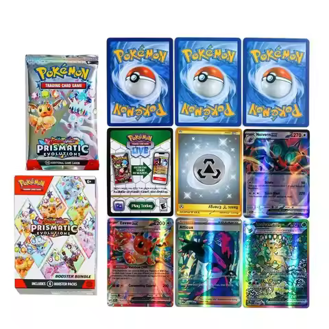 60Pcs Pokemon Destined Rivals Prismatic Evolutions Phantasmal Card Mega Evolution 151 English Booste