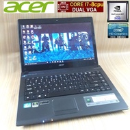 laptop acer vga core i7 ram 8gb hardis 500gb bergaransi