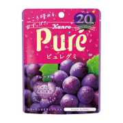 Kanro甘樂 Pure 日本進口直郵酸甜清爽札實果肉零食伴手禮 鮮果實軟糖【葡萄味】 56g