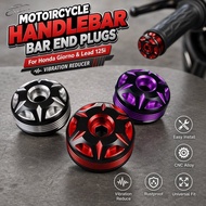 Motorcycle Handlebar Bar End Plugs CNC Aluminum Vibration Reducer For Honda Giorno Lead 125i