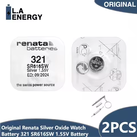 2PCS Renata Silver Oxide Watch Battery 321 SR616SW 616 1.55V 100% Original Brand Renata 321 Renata 6