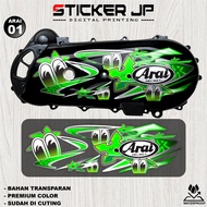 Transparent CVT Stickers for Automatic All Universal Variants - Arai Fire Motif CVT Block Striping S