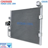 แผงแอร์ ฮอนด้า ซีวิค 1994 Condenser Honda Civic94 R134a CD0195 คอยล์ร้อน รังผึ้งแอร์ เตารีด แผงรังผึ