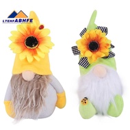 2 PCS Sunflower Gnome Summer Gnomes Plaid Sunflower Gnome Ornaments Sunflower Decor