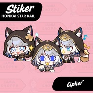 Honkai Star Rail Cipher Sticker | Cipher HSR Sticker | Waterproof Laptop Vinyl Sticker