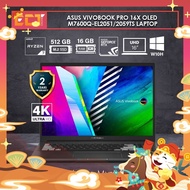 Asus VivoBook Pro 16X OLED M7600Q-EL2051TS /2059TS (R7 5800H/R9-5900HX,512GB SSD,16GB,RTX3050Ti 4GB,