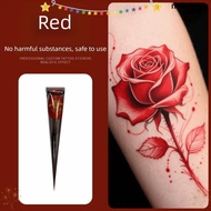 NAILSDECOR Henna Tattoo Cream, Semi-permanent Easy-To-Use Henna Paste Cone, Henna Tattoo Cream Black