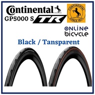 Continental Grand Pix GP5000 S TR Tubeless Ready (Black / Transparent) Road Bike Tyre for Cycling (2