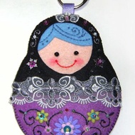 俄羅斯娃娃卡套-黑紫