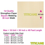 TITICANE Strengthen Paper Square Webbing [ 36 inch ] [ 3 Feet Per Unit ]