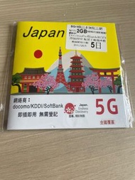 日本 5G/4G 上網卡 5日