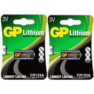 GP Lithium Battery (LI CR123A 1C) 3V 1pc/Card [Bundle of 2]