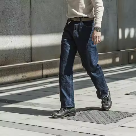 Bronson WWII Model Men's Jeans 44801XX Raw Selvage Denim Pants Rigid 44501XX