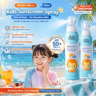 SG Fast Delivery Children's sunscreen spray 150ml SPF50+ PA+++ Sunblock Spray Face and Body UV Water