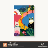 CTYLIGHTZ | Dopamine Abstract Art Entrance Decoration Wall Art