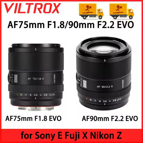 Viltrox 90mm F2.2 Fuji/75mm F1.8 EVO APS-C Auto Focus Portrait Medium Telephoto Prime Lens for Sony 