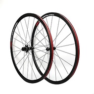 Wheels Mountain Bike Wheelset Bicycle Rim V Brake MTB Wheels Bolt On Solid Shaft Hub (Color: Black