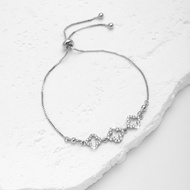 Hyl Jewelry 643B Gelang Titanium Wanita  Bangle Bracelet Four Leaf Clover Terbaru Anti Karat Dan Ker