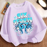 Kids Brainrot 67 Cartoon Style Crewneck Sweatshirt Soft Touch Casual Pullover