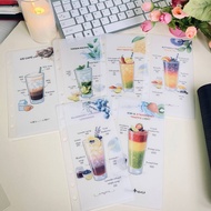 A6 Saving Challenge Envelope @ REFESHING DRINKS $5750 Saving| Cash Stuffing Budget Tracker | Cute Sa